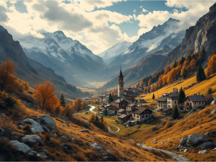 Vallata alpina piemontese