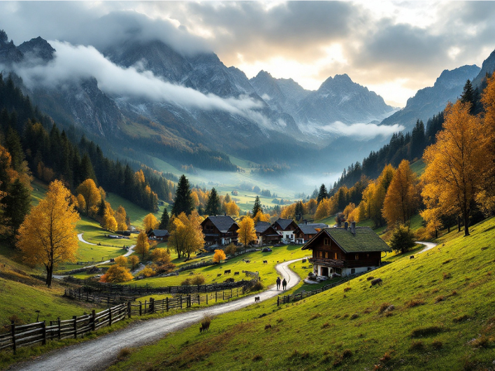 Vallata alpina piemontese